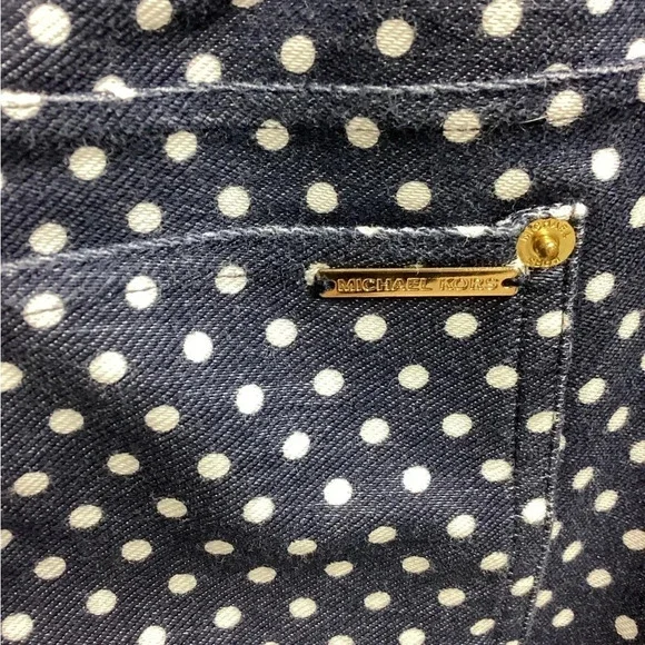 Michael Kors blue with white polka dot pants. - Picture 4 of 8